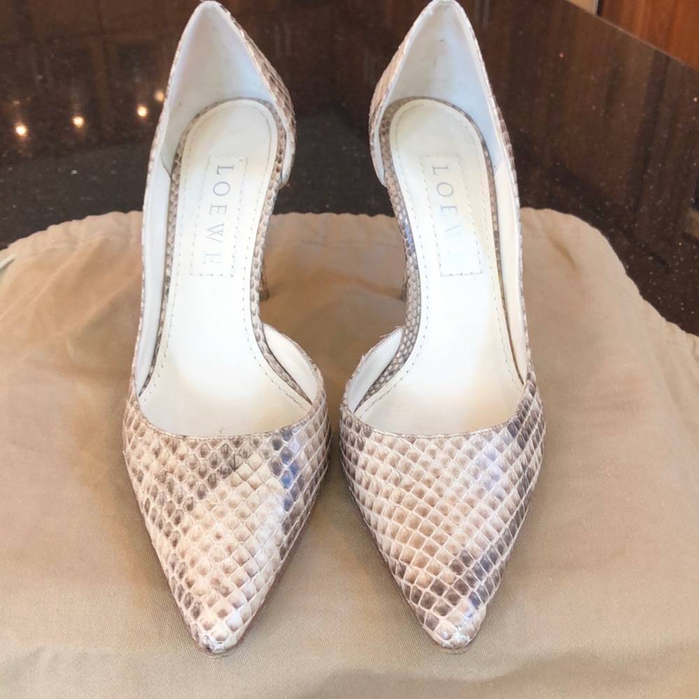 Reptile skin Loewe heels